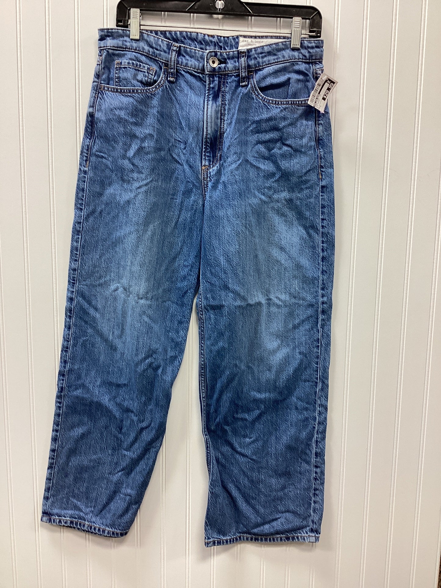 Jeans Wide Leg By Rag And Bone In Blue Denim, Size:4