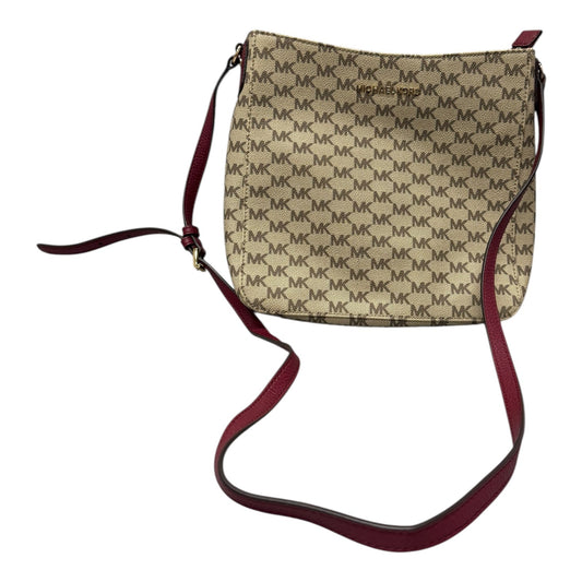 Crossbody Designer By Michael Kors In Tan, Size:Large