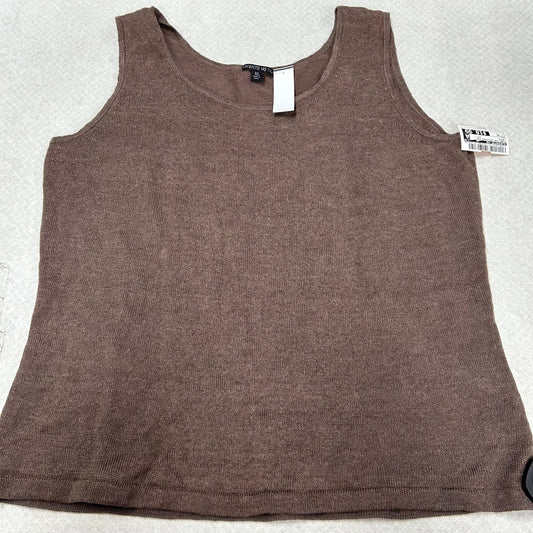 Tank Top Designer By Lafayette 148 In Brown, Size:Xl
