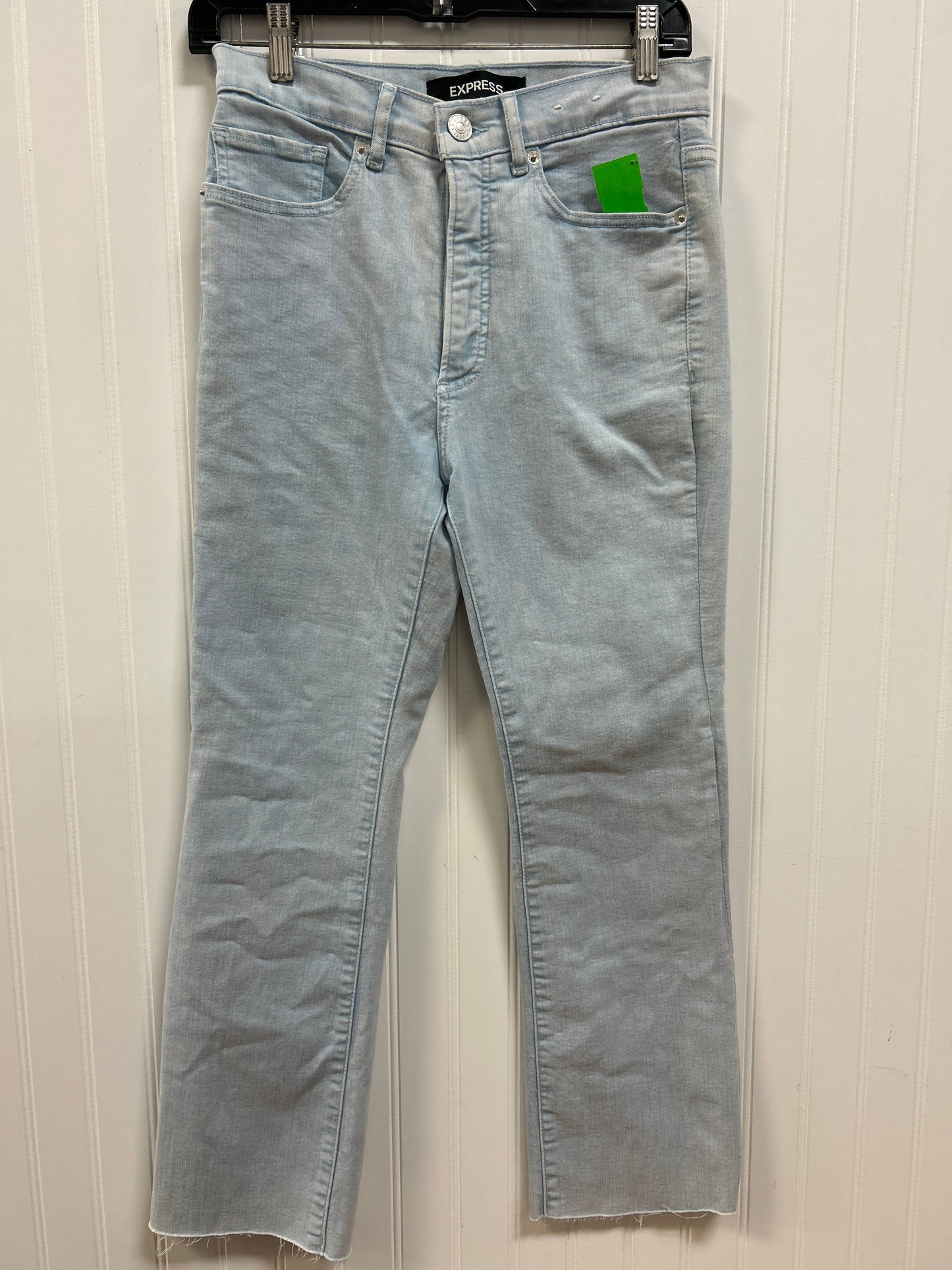 Jeans Cropped By Express In Blue Denim, Size:4