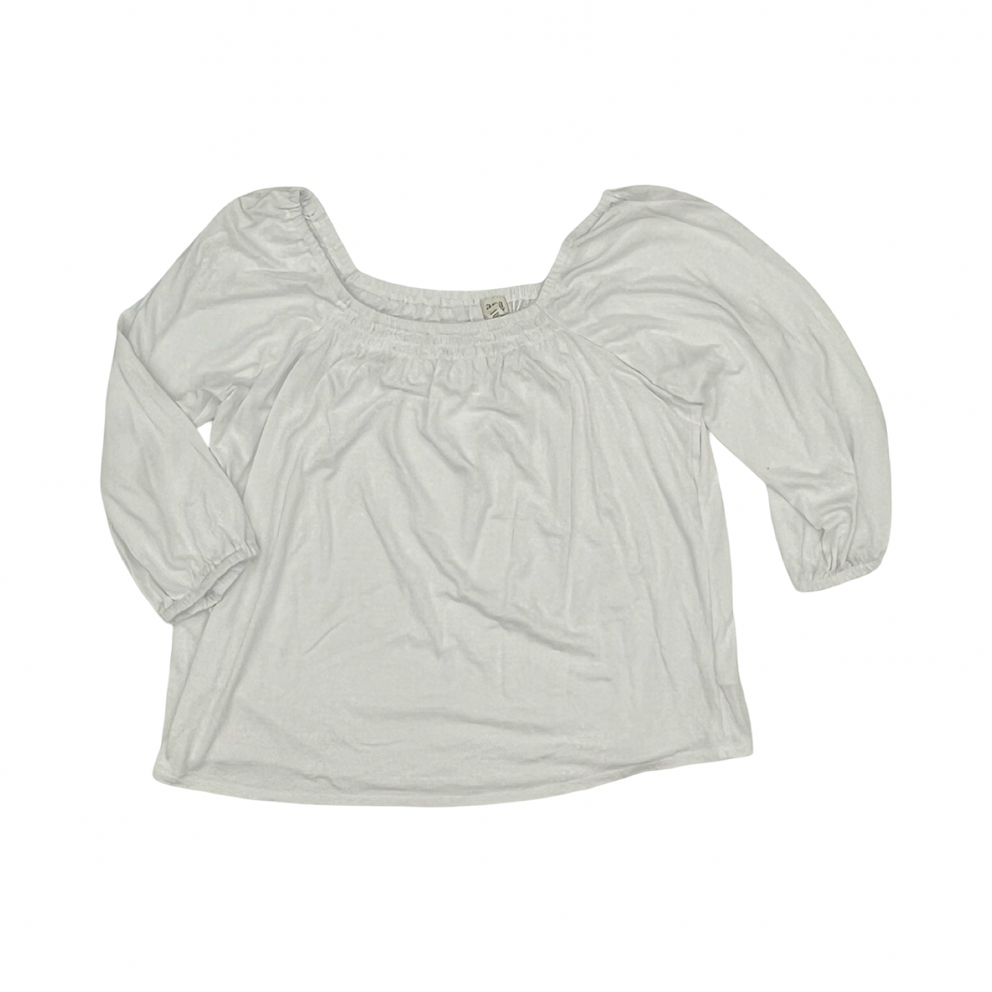 Top 3/4 Sleeve By Ana In White, Size:Xl