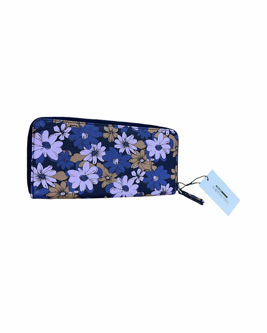 Wallet By Vera Bradley In Blue & Pink, Size:Medium