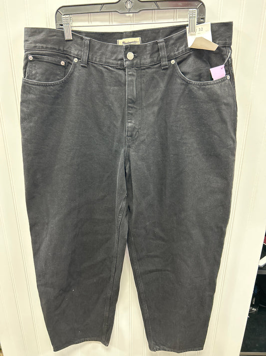 Jeans Wide Leg By Madewell In Black Denim, Size:12