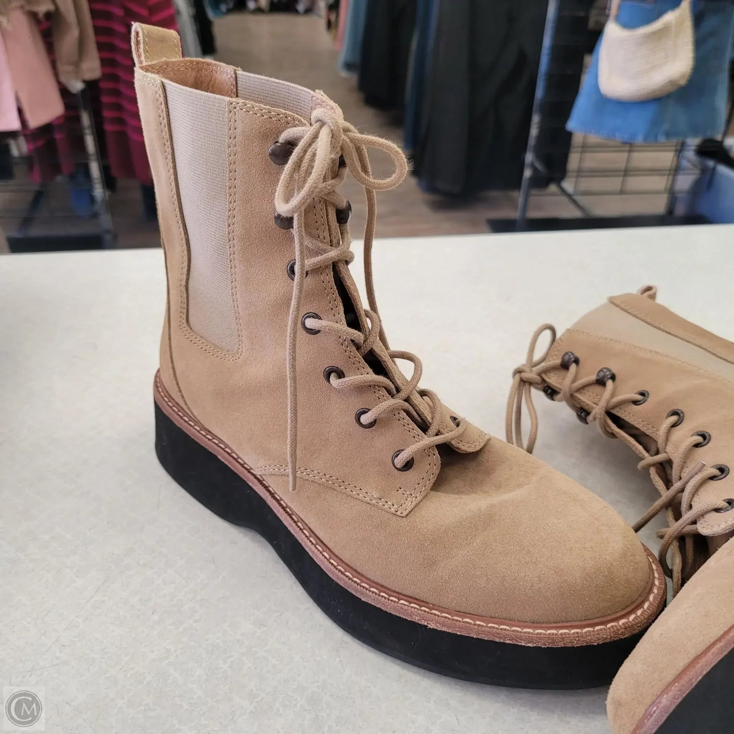 Boots Combat By Madewell In Taupe, Size: 8