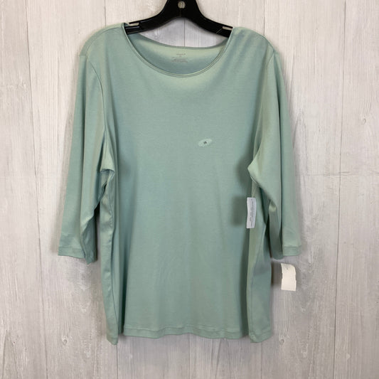 Top 3/4 Sleeve Basic By Christopher And Banks  Size: 1x