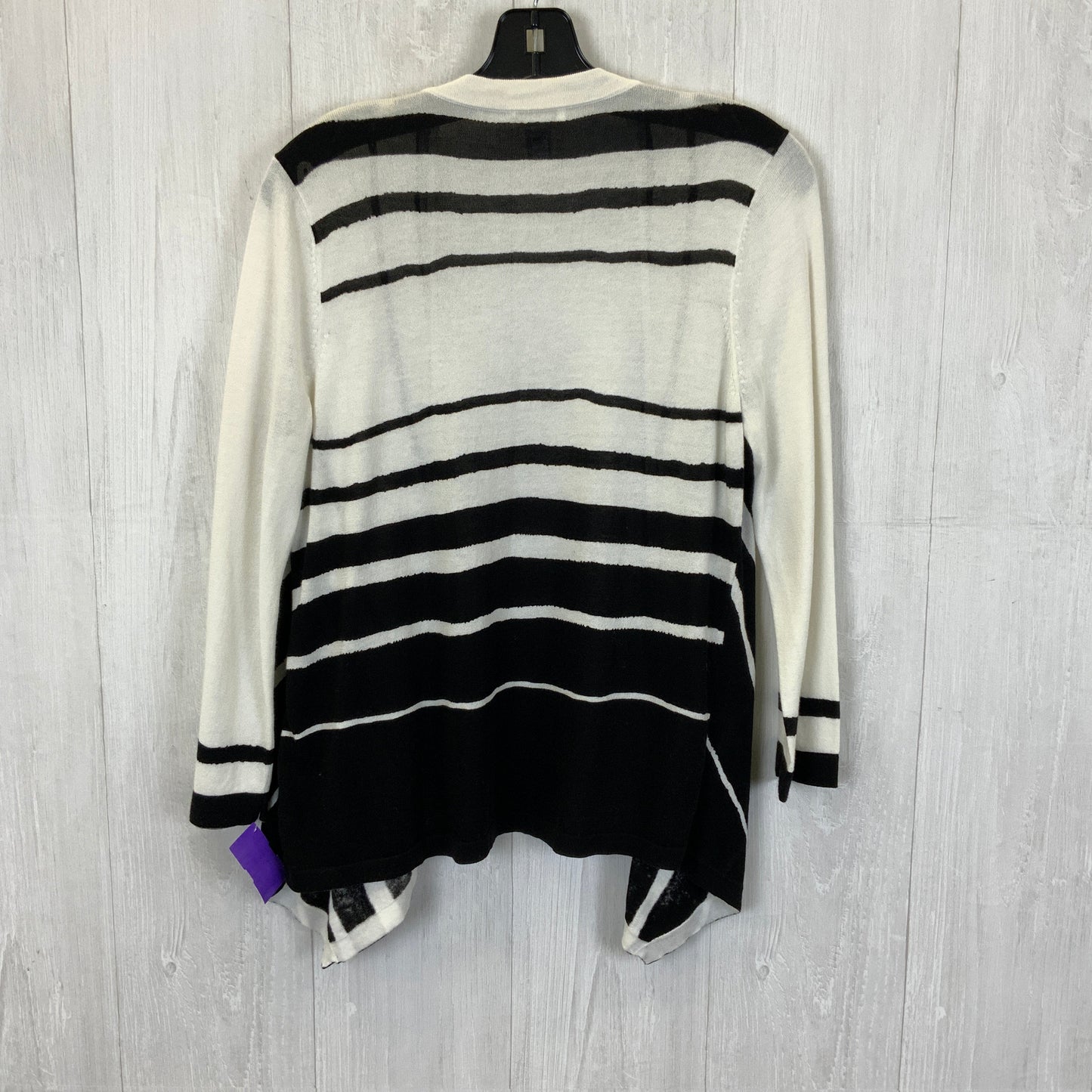 Cardigan By Chicos In Black & White, Size: M