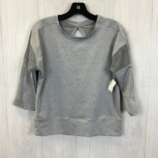 Athletic Top Long Sleeve Crewneck By Clothes Mentor In Grey, Size: S