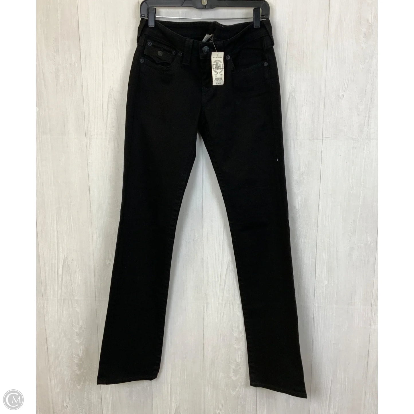 Jeans Boot Cut By True Religion In Black Denim, Size: 10
