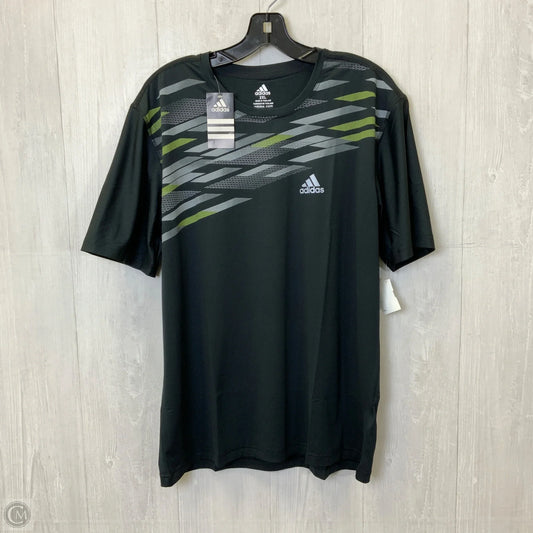 Athletic Top Short Sleeve By Adidas In Black, Size: 2x
