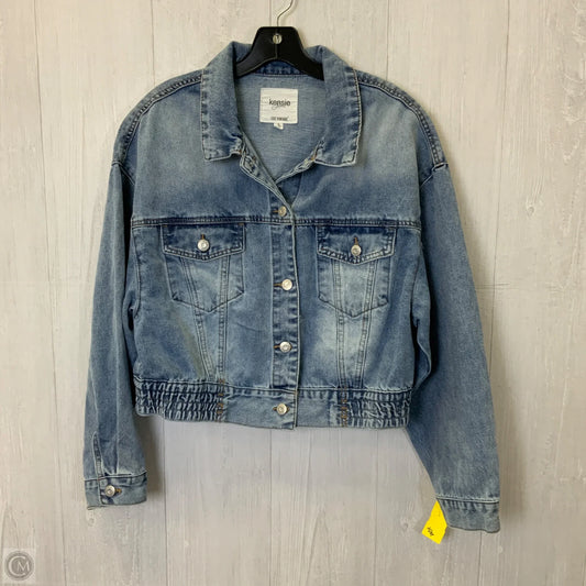 Jacket Denim By Kensie In Blue Denim, Size: L