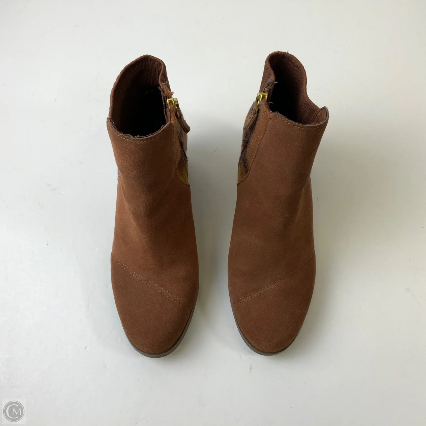Boots Ankle Heels By Toms In Brown, Size: 8