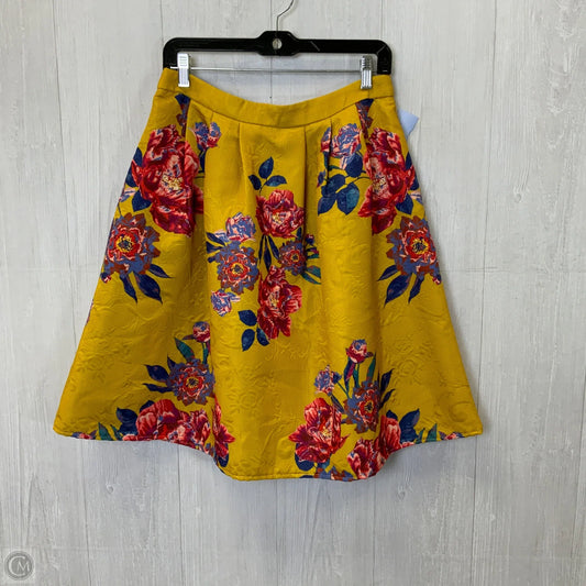 Skirt Midi By Clothes Mentor In Yellow, Size: L