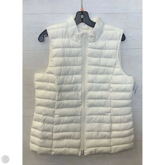 Vest Puffer & Quilted By J. Jill In Cream, Size: M