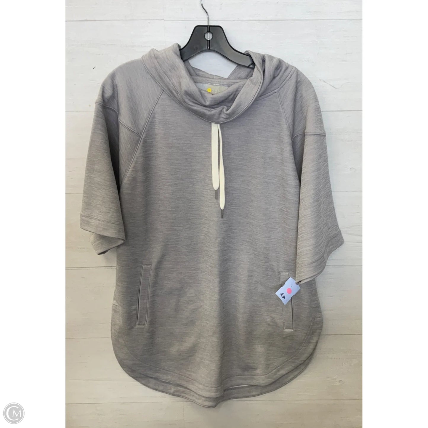Athletic Top Short Sleeve By Zella In Grey, Size: S