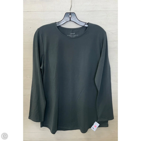 Top Long Sleeve Basic By Pure Jill In Blue, Size: L