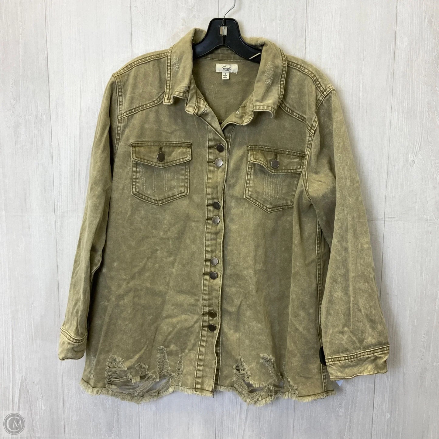 Jacket Shirt By Easel In Green, Size: S