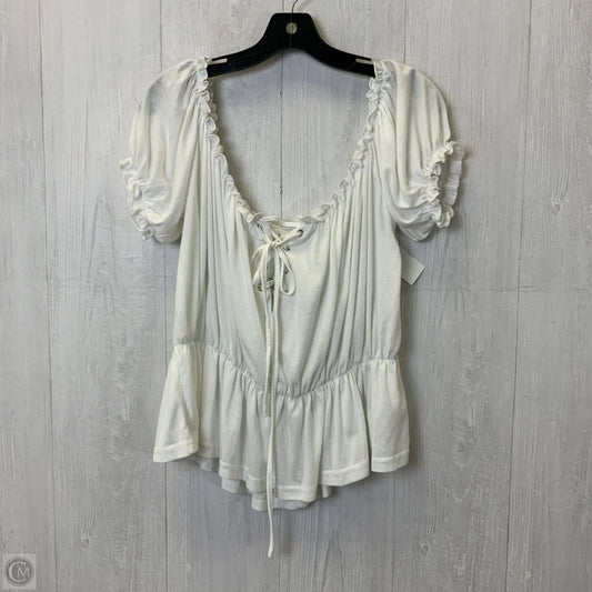 Top Short Sleeve By Clothes Mentor In White, Size: 2x