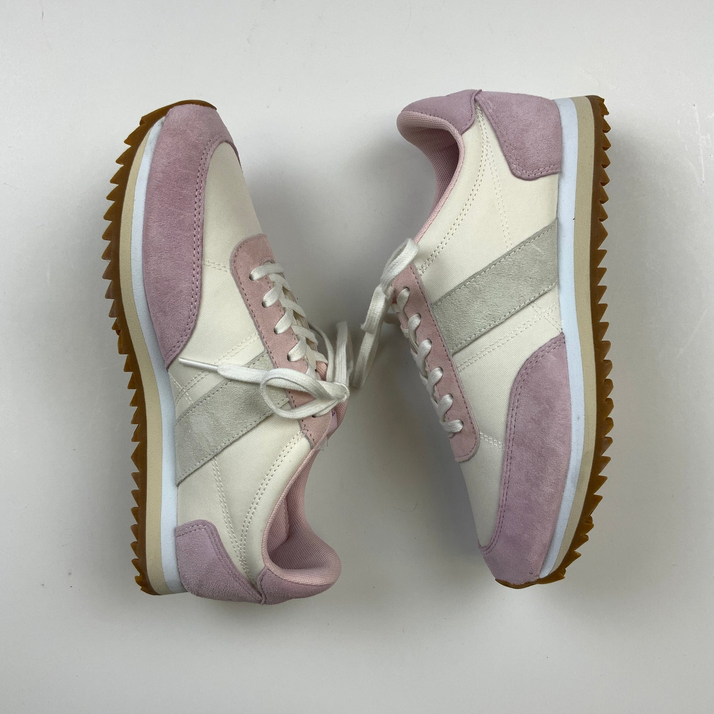 Pink & White Shoes Sneakers J. Crew, Size 8.5