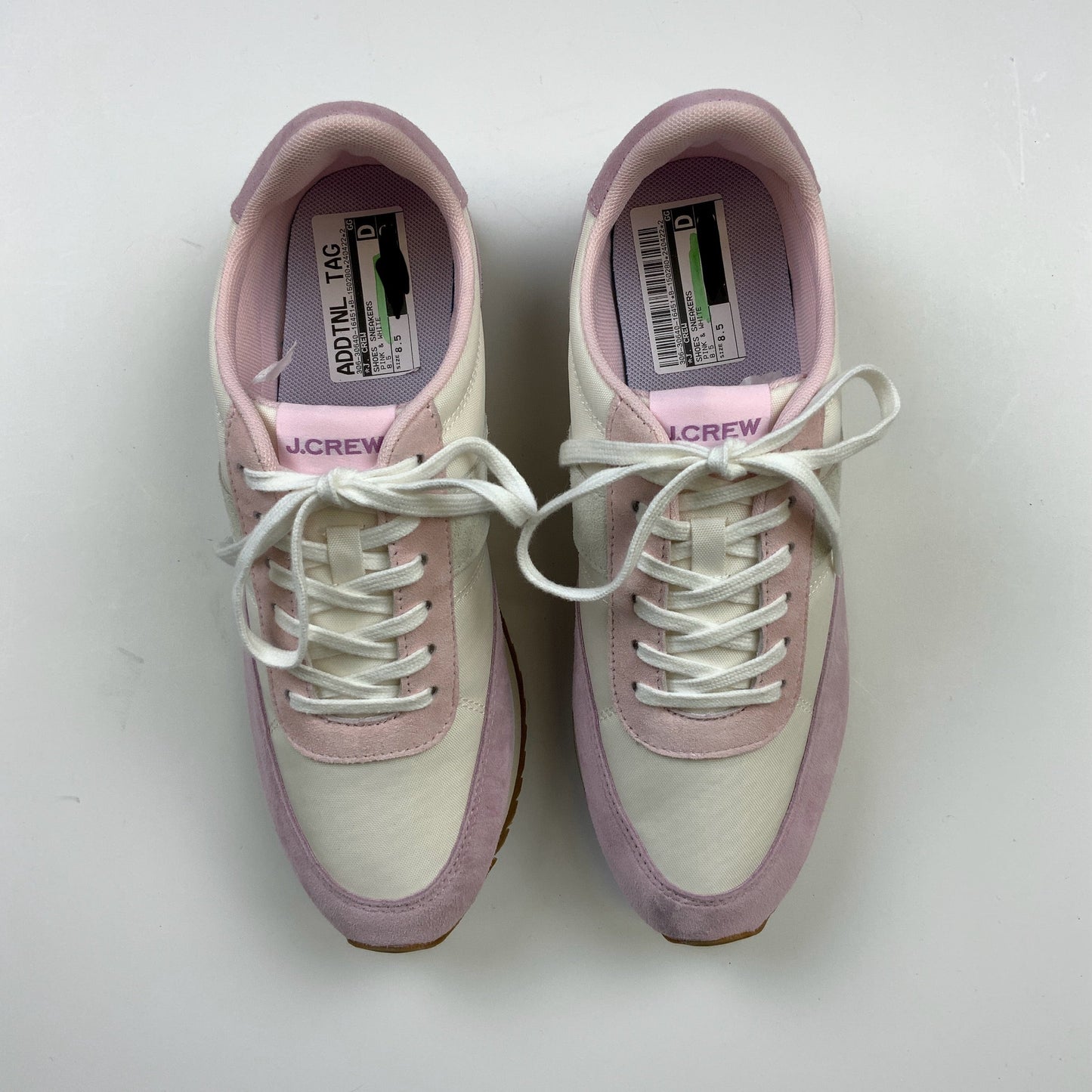 Pink & White Shoes Sneakers J. Crew, Size 8.5