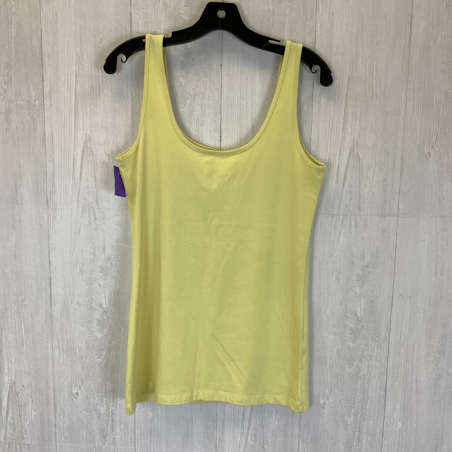 Yellow Top Sleeveless Basic Maurices, Size L