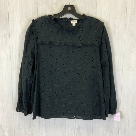 Top Long Sleeve By J. Crew In Black, Size: M