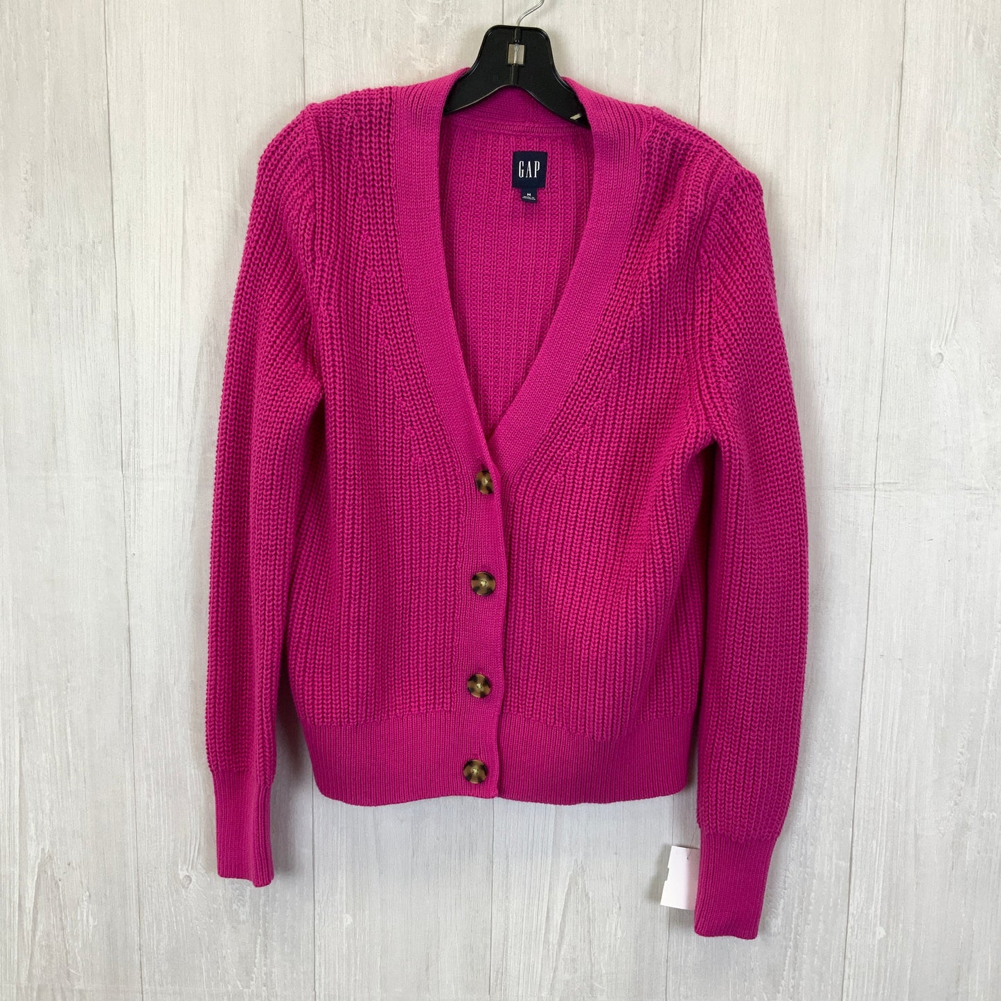 Sweater Cardigan By Gap In Pink, Size: M