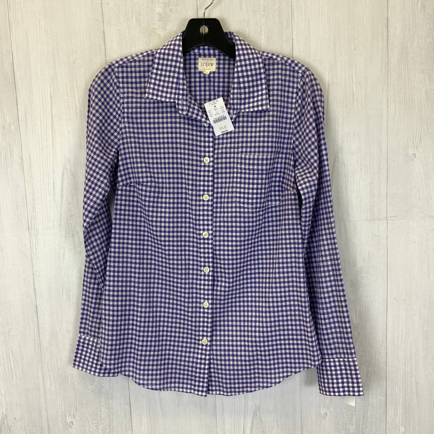 Top Long Sleeve By J. Crew In Purple, Size: Xxs