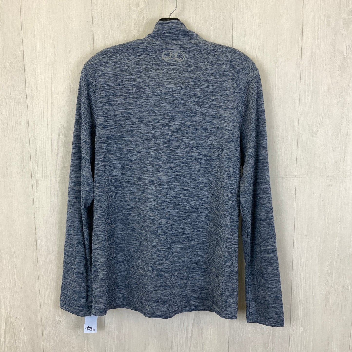 Athletic Top Long Sleeve Collar By Under Armour In Blue, Size: S