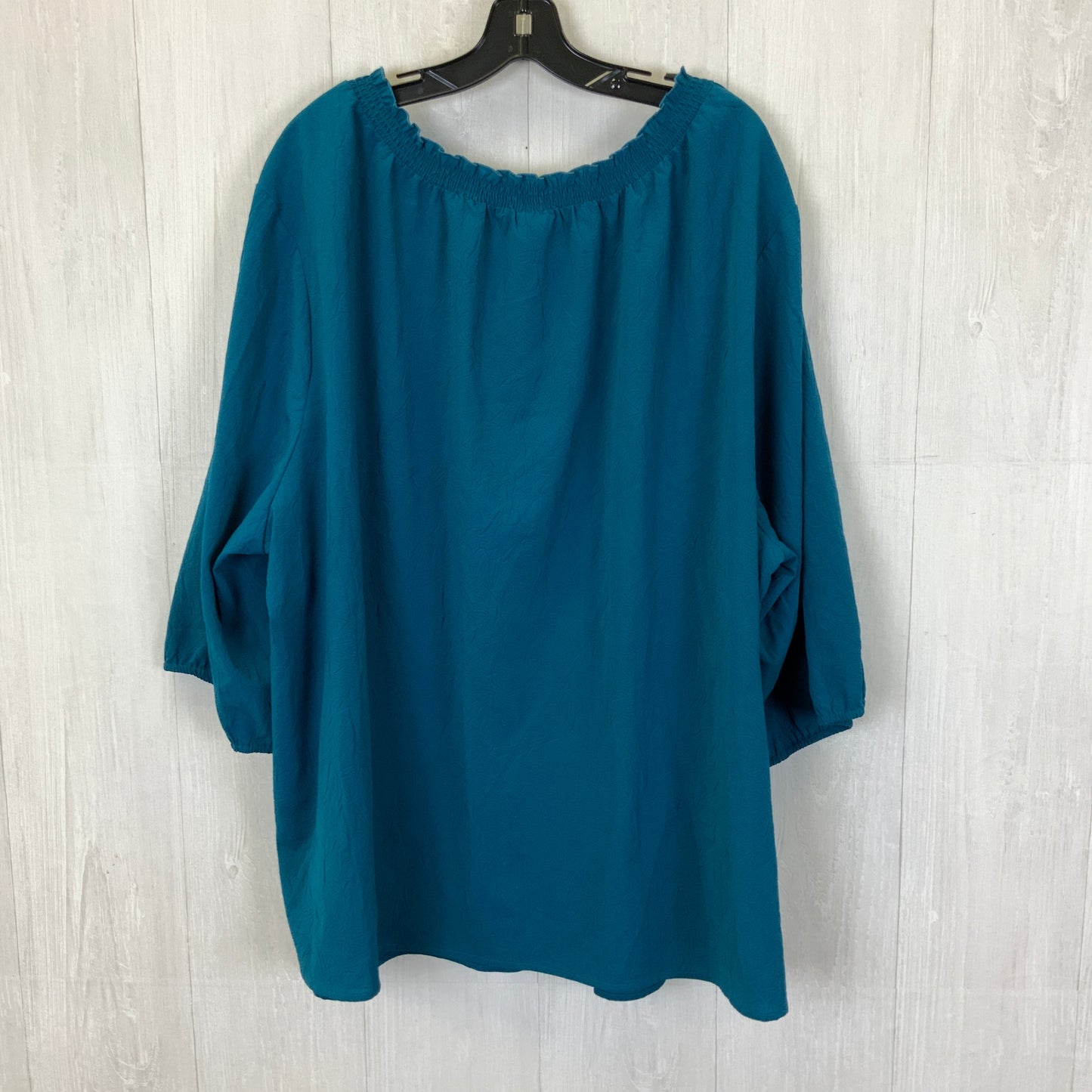 Teal Blouse 3/4 Sleeve Catherines, Size 4x