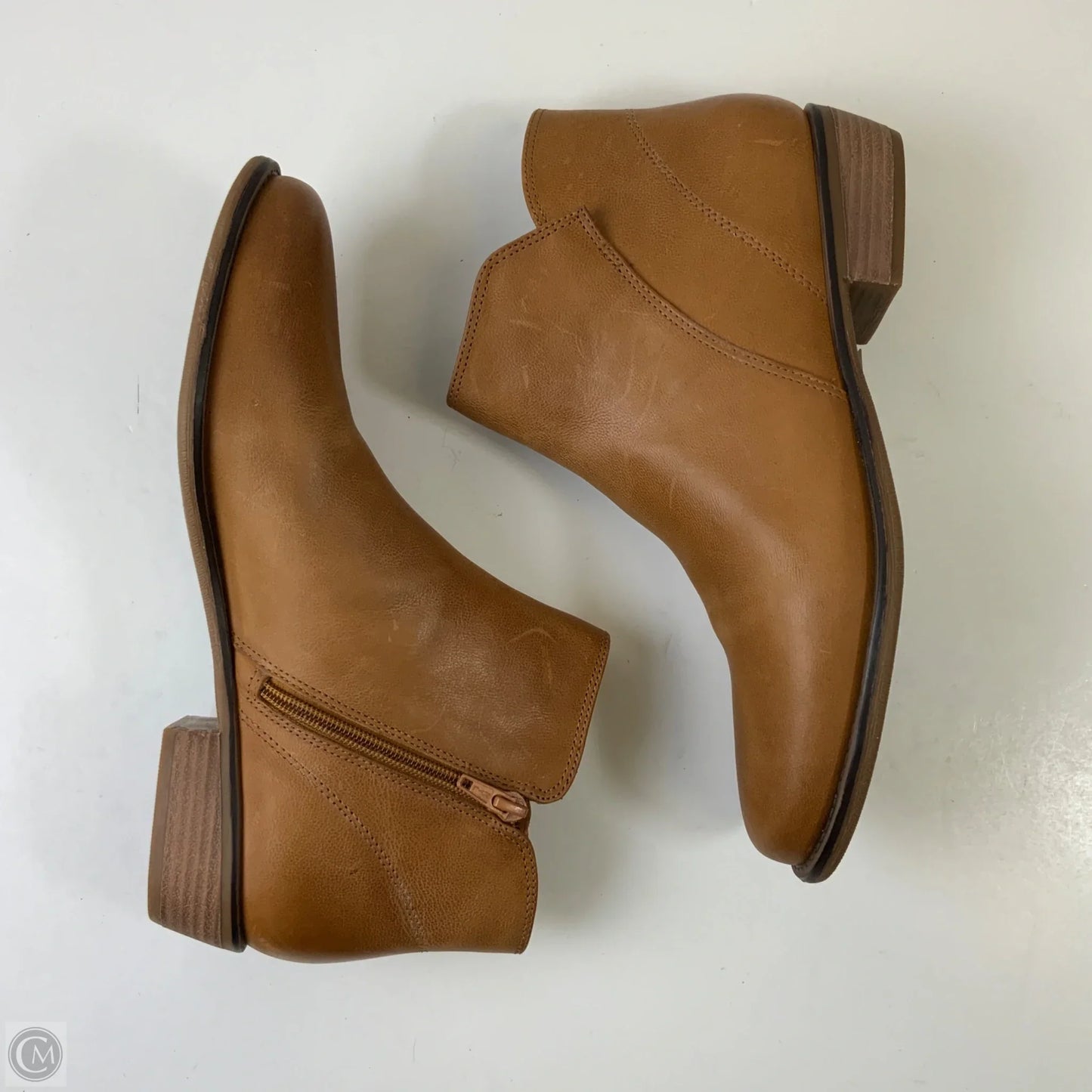 Boots Leather By Chelsea And Violet In Brown, Size: 9.5