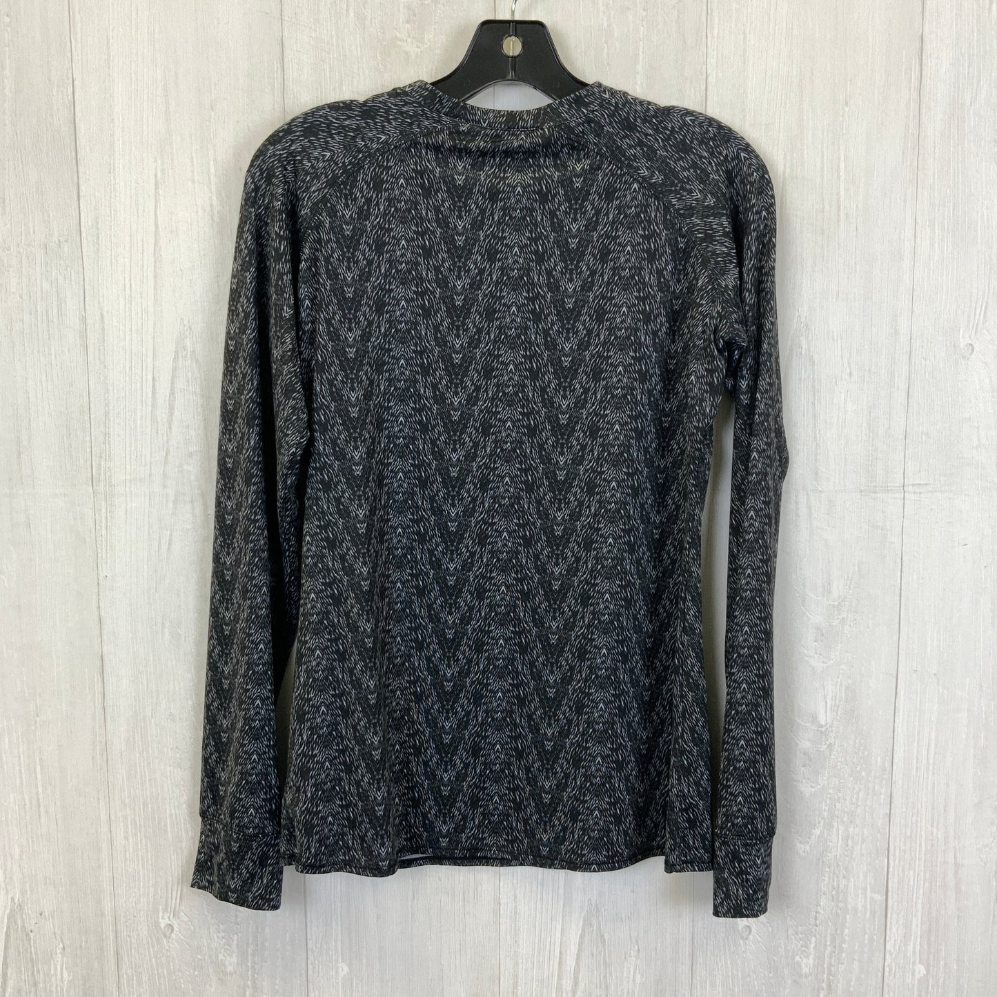 Athletic Top Long Sleeve Crewneck By Cuddl Duds In Black & Grey, Size: M