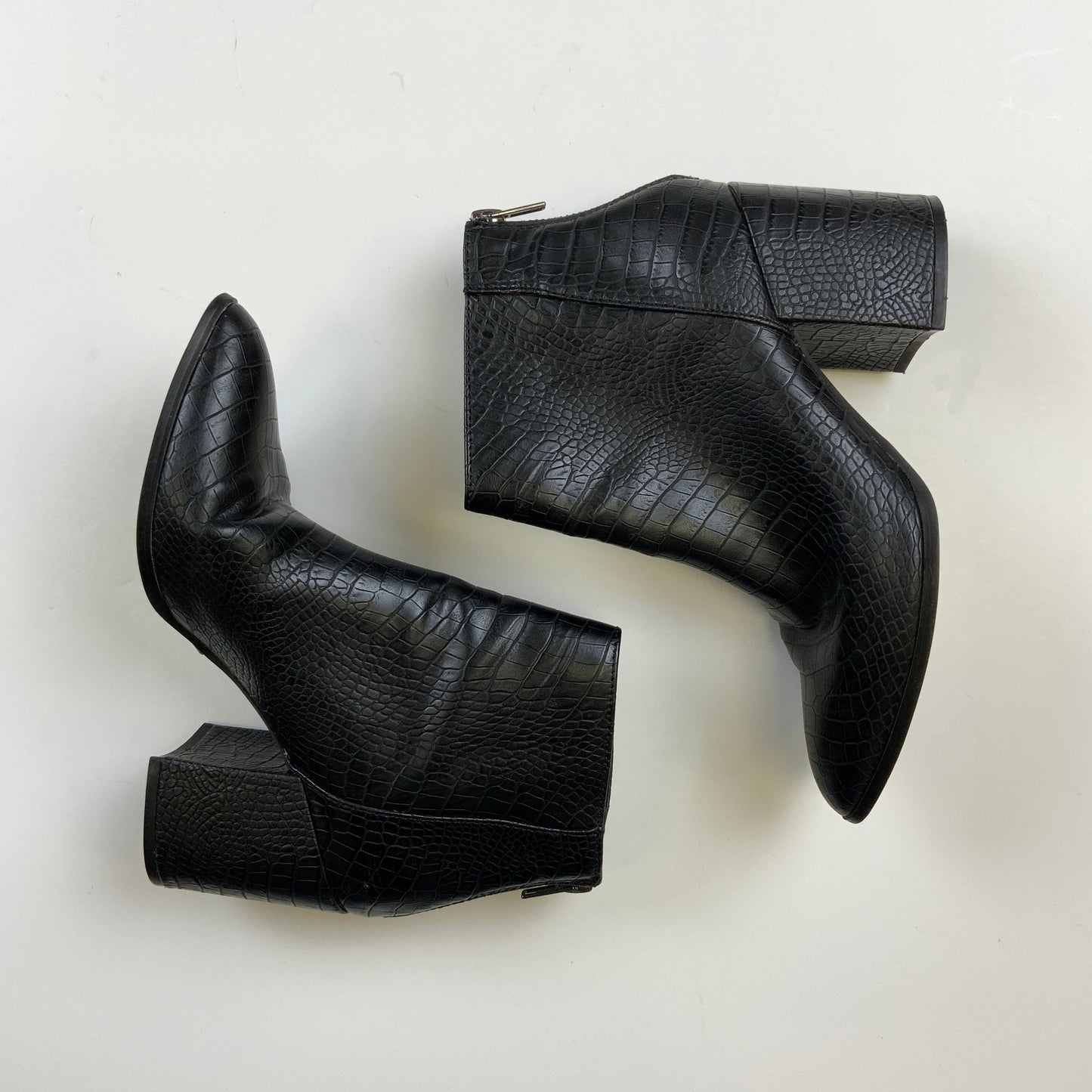 Boots Ankle Heels By Steve Madden In Black, Size: 7