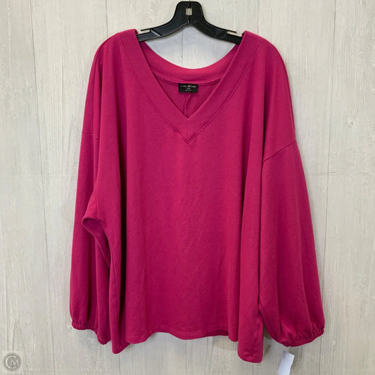 Top Long Sleeve By Lane Bryant In Pink, Size: 4x