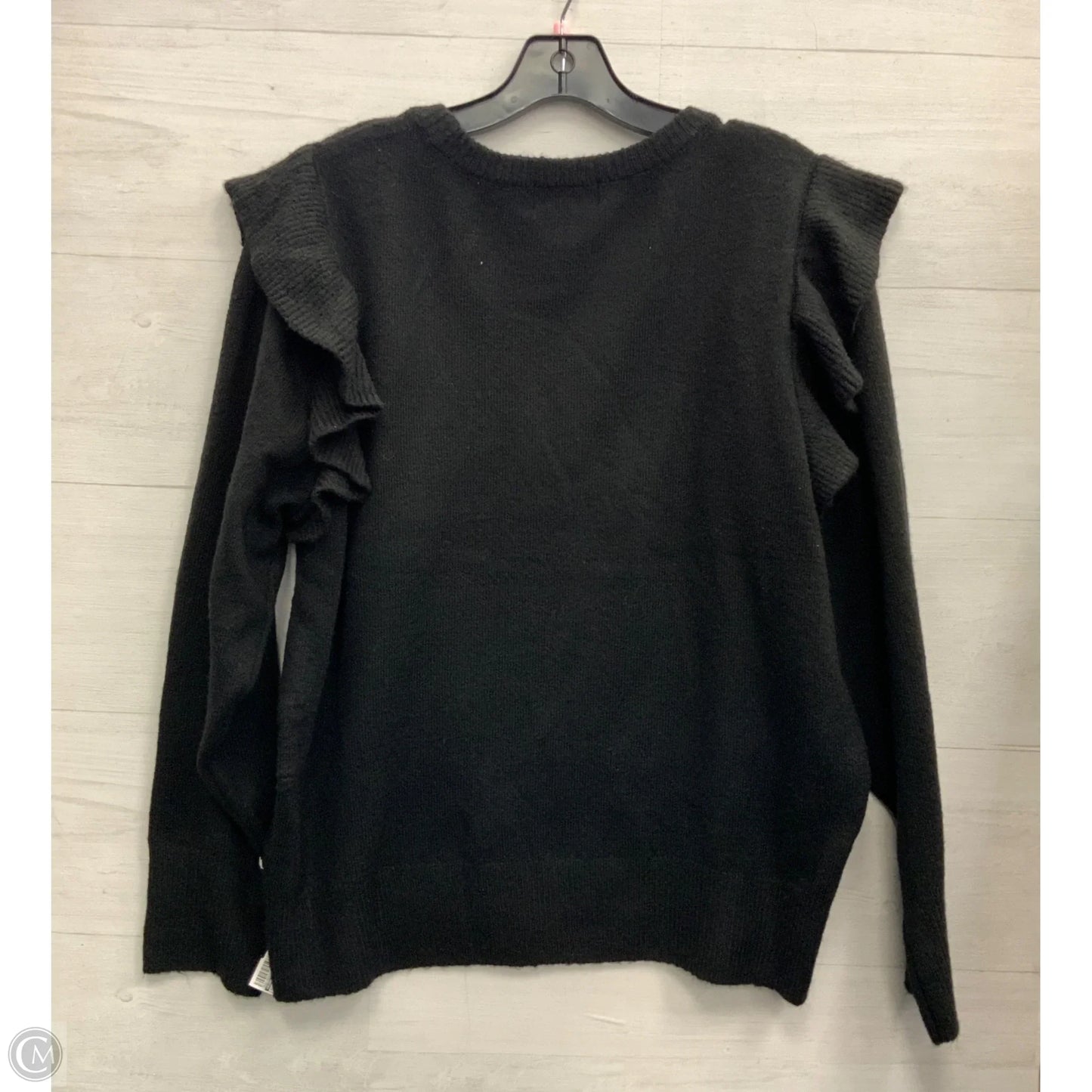 Top Long Sleeve Designer By Karl Lagerfeld In Black, Size: Xl