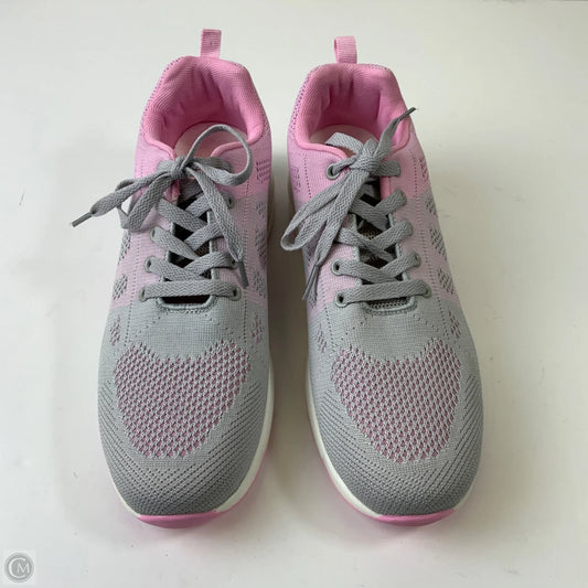 Shoes Athletic By Clothes Mentor In Grey & Pink, Size: 11