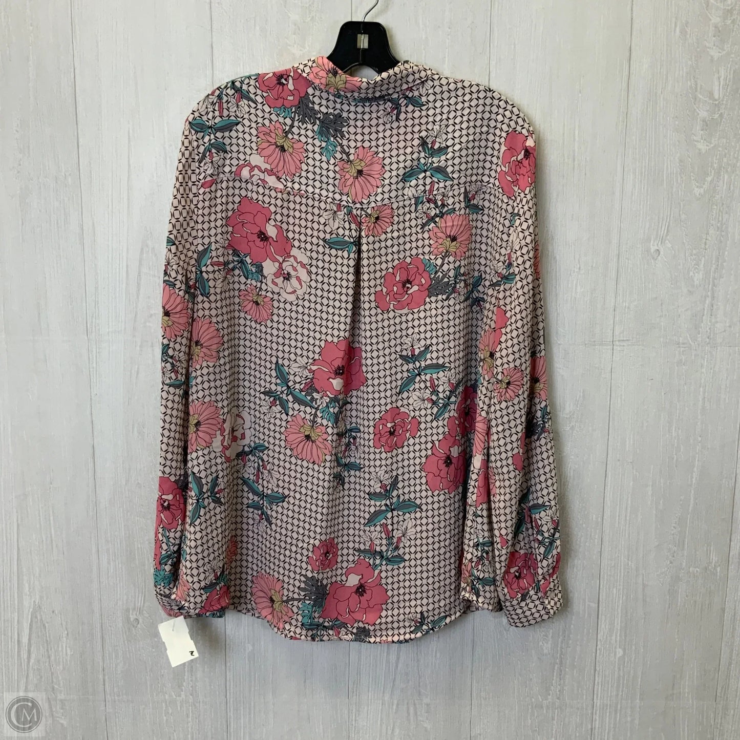 Top Long Sleeve By Candies In Blue & Pink, Size: 2x