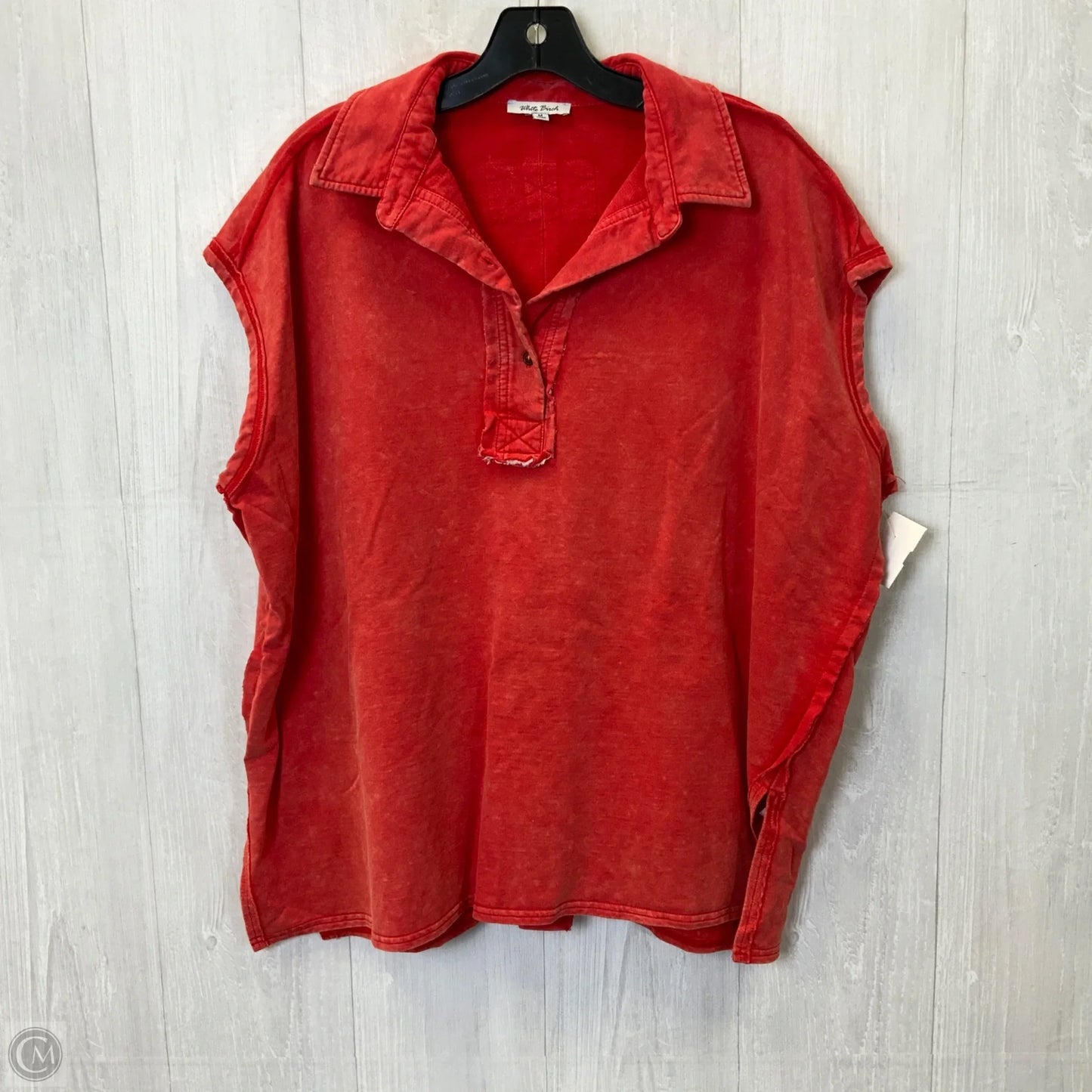 Top Short Sleeve By White Birch In Red, Size: M