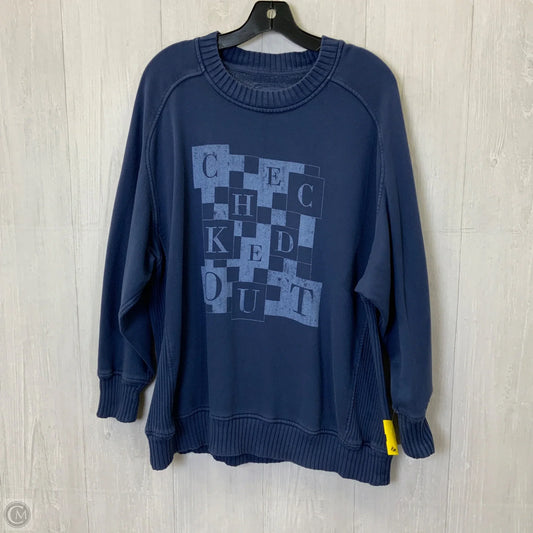 Sweatshirt Crewneck By Aerie In Navy, Size: M