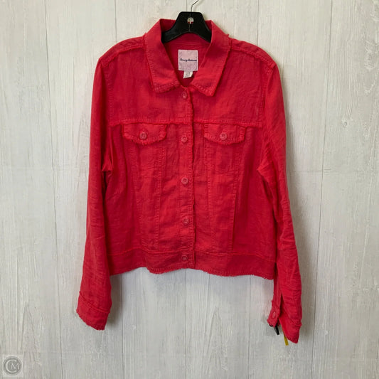 Blouse Long Sleeve By Tommy Bahama In Red, Size: L