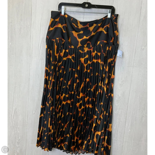 Skirt Midi By Future Collective In Tortoise Shell Print, Size: L
