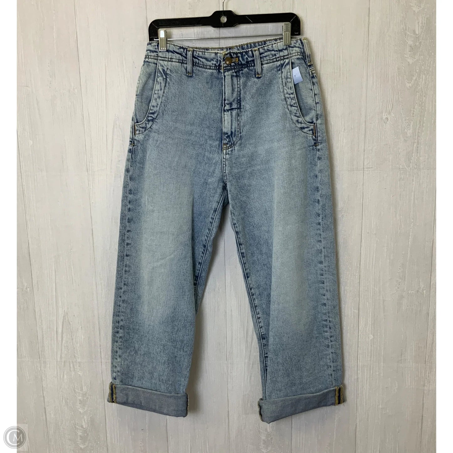 Jeans Cropped By Pilcro In Blue Denim, Size: 4