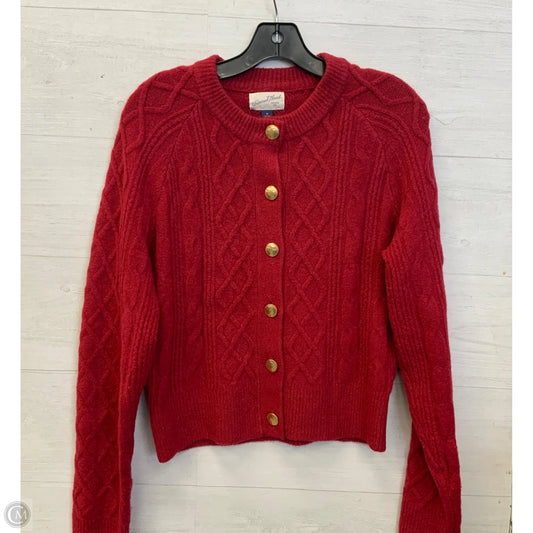 Sweater Cardigan By Universal Thread In Red, Size: M