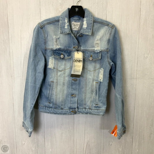 Jacket Denim By Love Tree In Blue Denim, Size: S