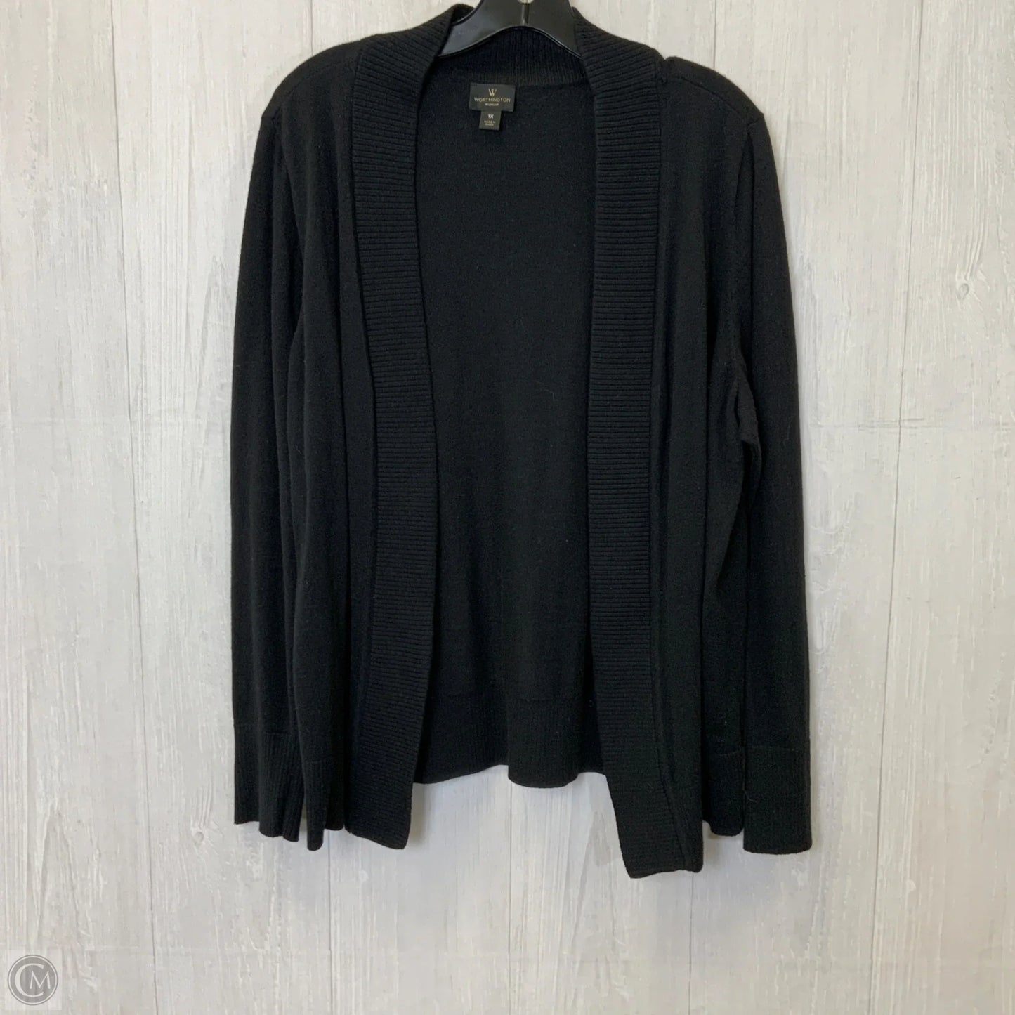 Cardigan By Worthington In Black, Size: 1x