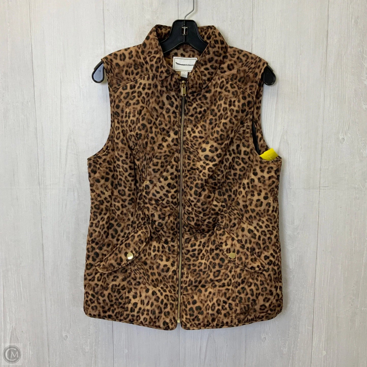 Vest Puffer & Quilted By Charter Club In Animal Print, Size: M