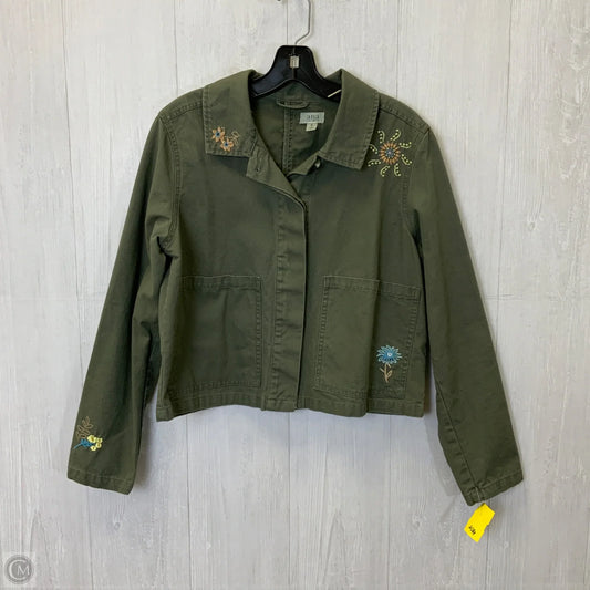 Jacket Shirt By Ana In Green, Size: M