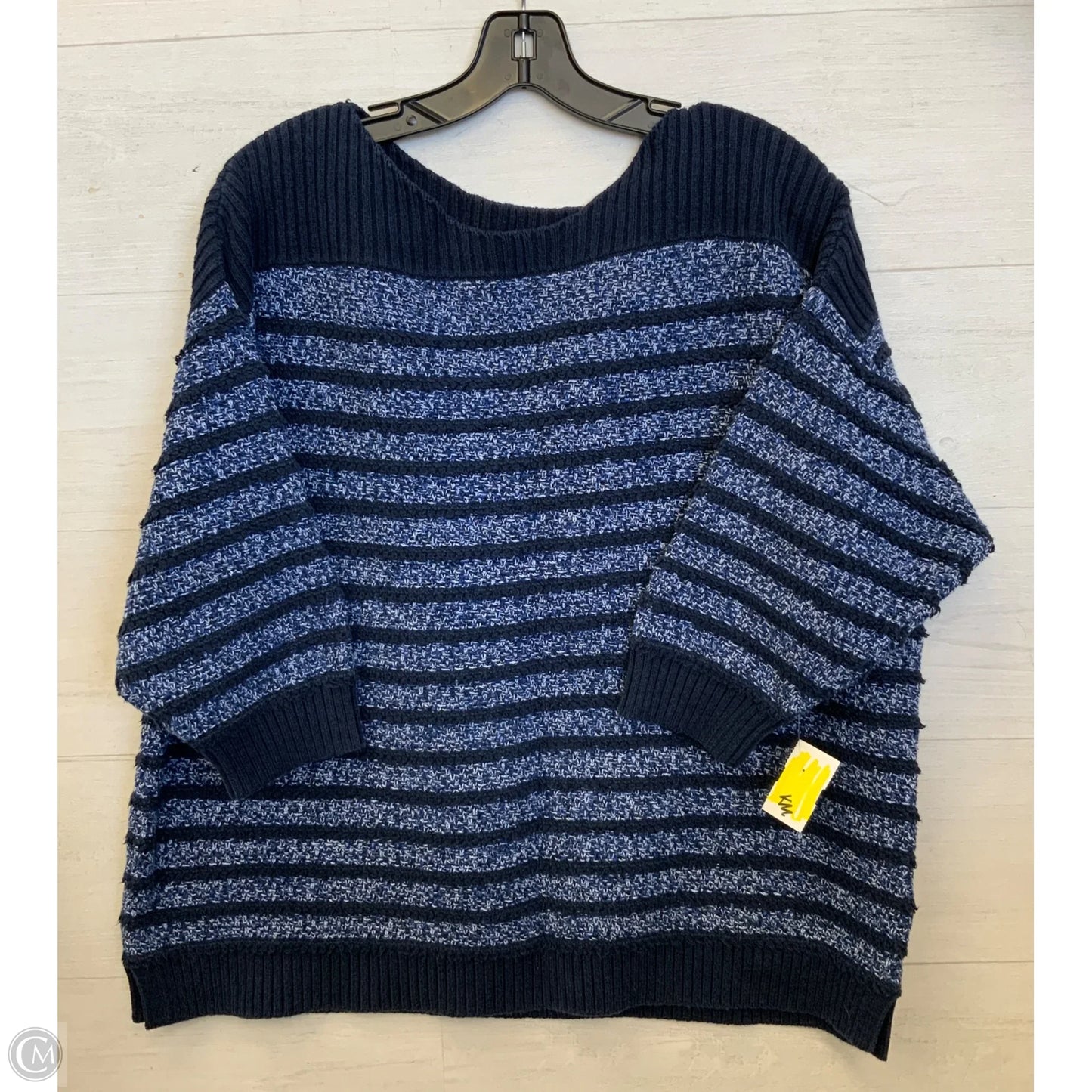 Sweater Short Sleeve By Lands End In Navy, Size: 1x