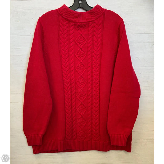 Sweater By Lands End In Red, Size: 2x