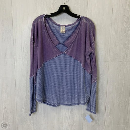 Top Long Sleeve By We The Free In Purple, Size: S