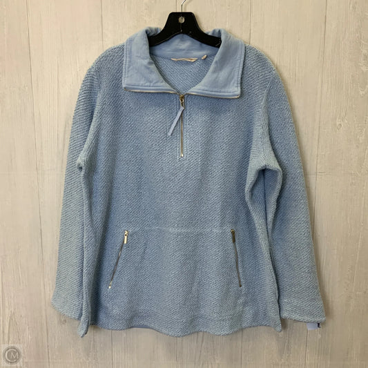 Sweatshirt Collar By Soft Surroundings In Blue, Size: L